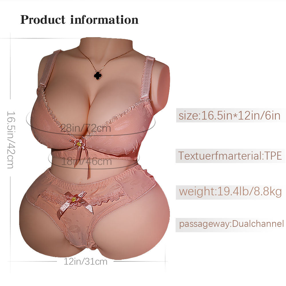 20LB Lifelike Sex Dolls Male Masturbator Sex Toys for Men Sex Torso with Big Breasts Butt Sex Toy Pocket Pussy for Men with Tight Vaginal Anal Texture Male Stroker, Adult Toys & Games for Men Orgasm