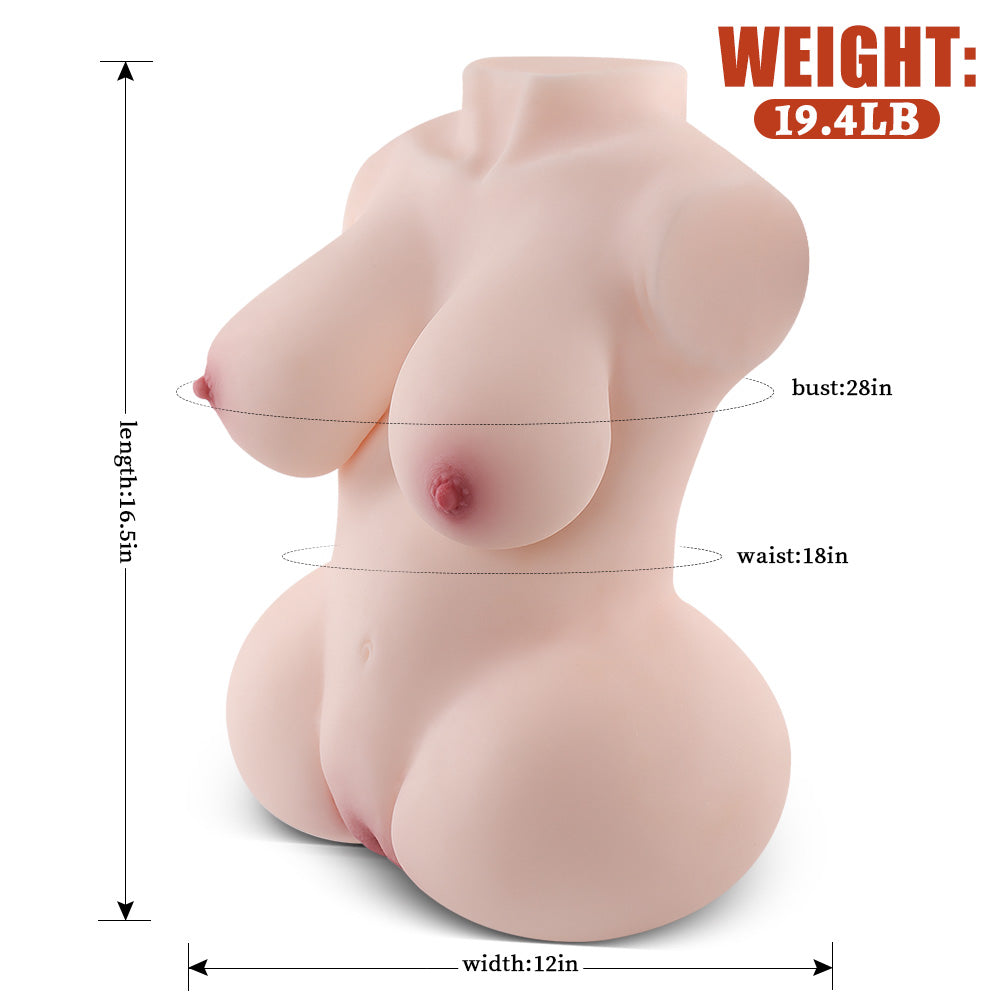 20LB Lifelike Sex Dolls Male Masturbator Sex Toys for Men Sex Torso with Big Breasts Butt Sex Toy Pocket Pussy for Men with Tight Vaginal Anal Texture Male Stroker, Adult Toys & Games for Men Orgasm