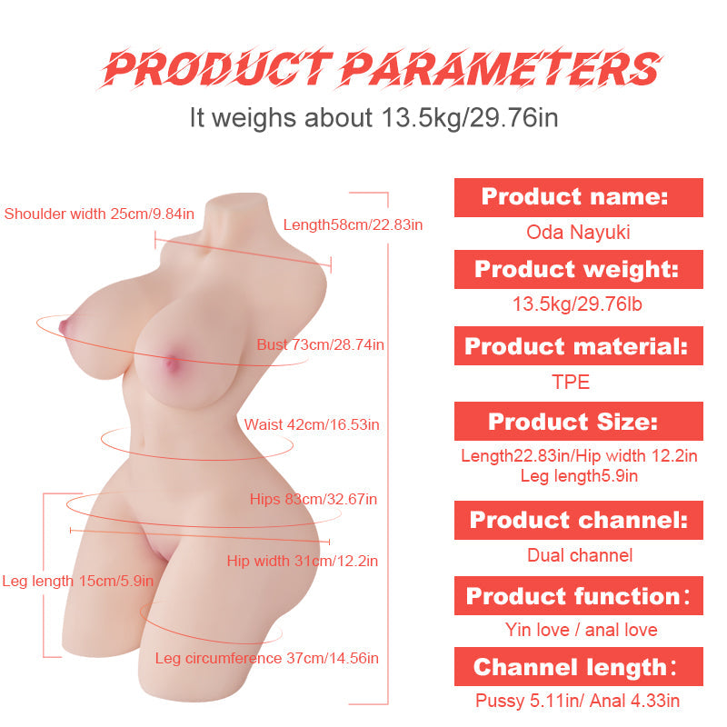 Sex Doll Realistic Male Masturbator, 3 in 1 Big Boobs Pussy Ass Masturbator Toy with Realistic Vagina Anal, Lifelike Love Doll Pocket Pussy with Built-in Torso Sex Toy for Men Masturbation 30LB (13.7Kg)) Sex Toys - HiREALOVE Official Store