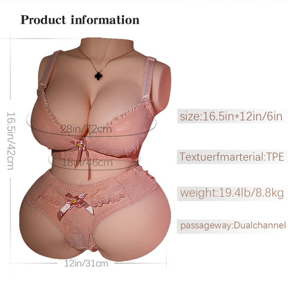 20LB Lifelike Sex Dolls Male Masturbator Sex Toys for Men Sex Torso with Big Breasts Butt Sex Toy Pocket Pussy for Men with Tight Vaginal Anal Texture Male Stroker, Adult Toys & Games for Men Orgasm