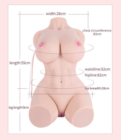 39LB Sex Doll Female Realistic Sex Dolls Torso with 3 in 1 Pocket Pussy Big Boobs Tight Vaginal & Anal,Built-in Skeleton Life-Sized Sex Doll for Men, Adult Sex Toys for Vaginal Anal Breast Sex, Rough sex is her favorite and her pussy agrees