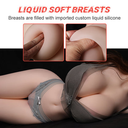 Sex Doll Realistic Male Masturbator, 3 in 1 Big Boobs Pussy Ass Masturbator Toy with Realistic Vagina Anal, Lifelike Love Doll Pocket Pussy with Built-in Torso Sex Toy for Men Masturbation 30LB (13.7Kg)) Sex Toys  - HiREALOVE Official Store