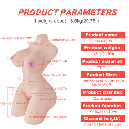Sex Doll Realistic Male Masturbator, 3 in 1 Big Boobs Pussy Ass Masturbator Toy with Realistic Vagina Anal, Lifelike Love Doll Pocket Pussy with Built-in Torso Sex Toy for Men Masturbation 30LB (13.7Kg)) Sex Toys  - HiREALOVE Official Store